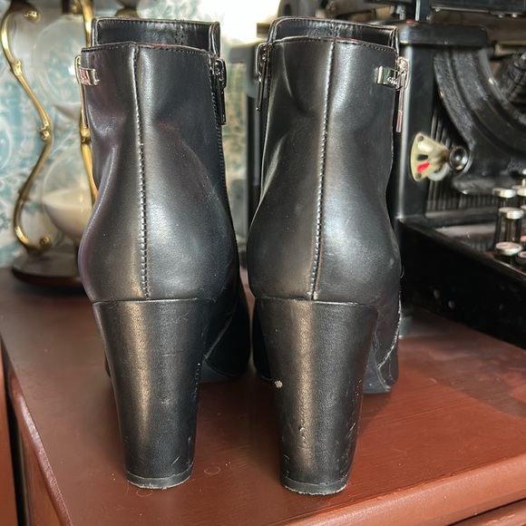 Calvin Klein Black Leather Ankle Boots - Picture 4 of 7